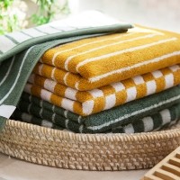 기라로쉬 체스&그리드 선염 뱀부 세면 타올